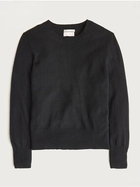 NWT! J. CREW Women’s Cashmere classic-fit crewneck sweater in black size XXS